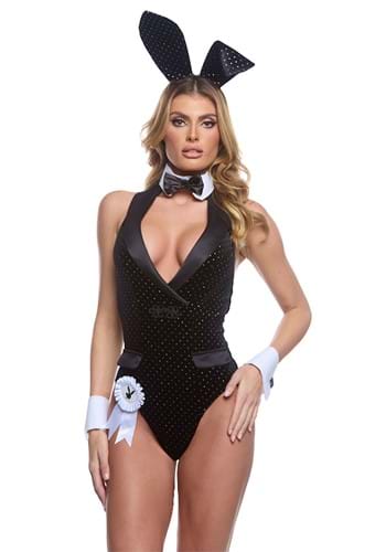 Womens Playboy Bedazzled Smoking Lounge Bunny Costume
