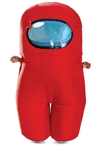 Kid's Among Us Red Impostor Inflatable Costume | Video Game Costumes
