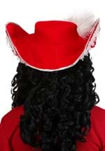 Red Pirate Costume Hat with Feather Alt 1
