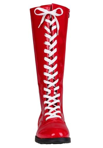 Patent Red Wrestling Costume Boots for Adults | Wrestling Accessories