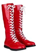 Adult Patent Red Wrestling Boots Alt 1