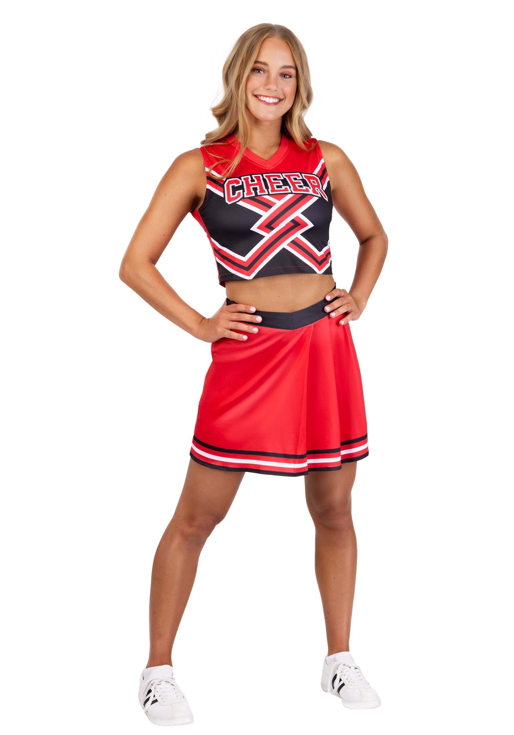 Fancy Me Donna Dead Head Cheerleader Sport American Zombie Undead Halloween Orrore Spaventoso Costume Vestito - Rosso, UK 10-12