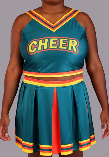Plus Size Green Cheerleader Women's Costume | Sports Costumes