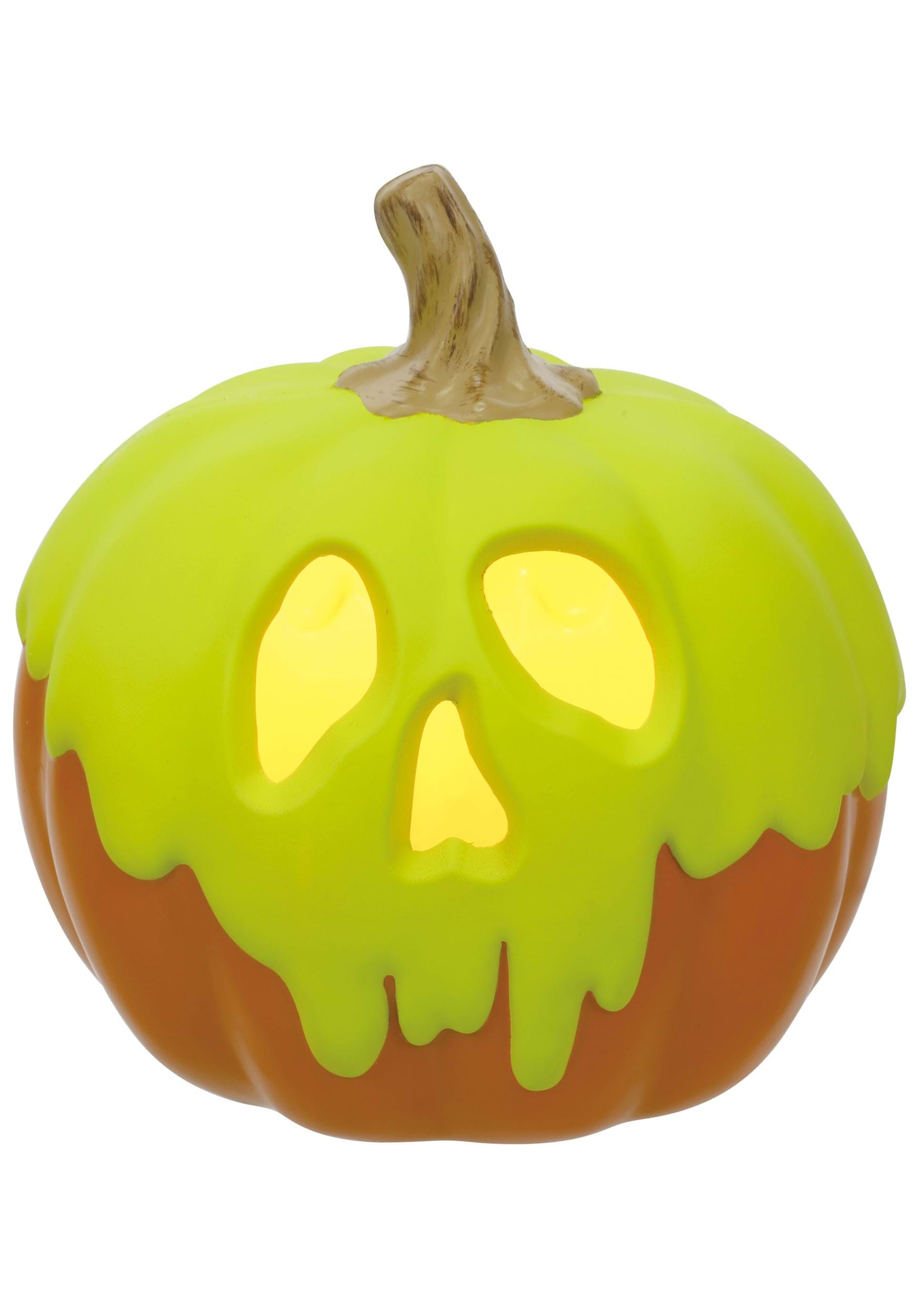 9-Inch Light Up Poison Apple Pumpkin Decoration | Disney Decorations