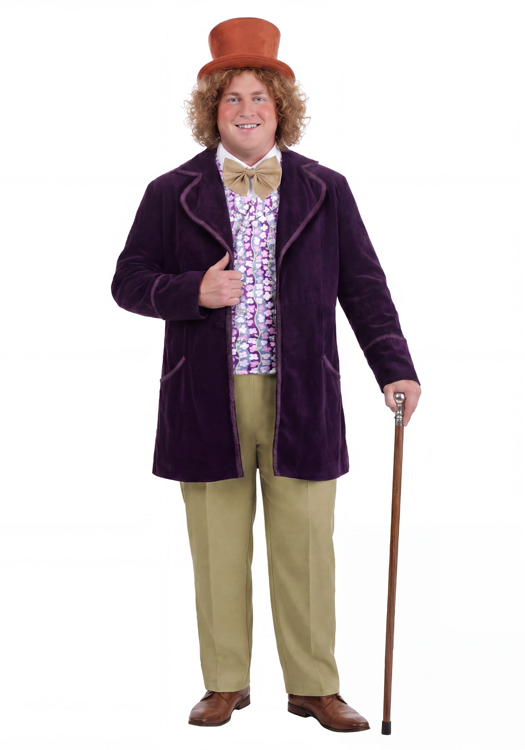 Plus Size Premium Willy Wonka and the Chocolate Factory Men's Costume | Movie Costumes