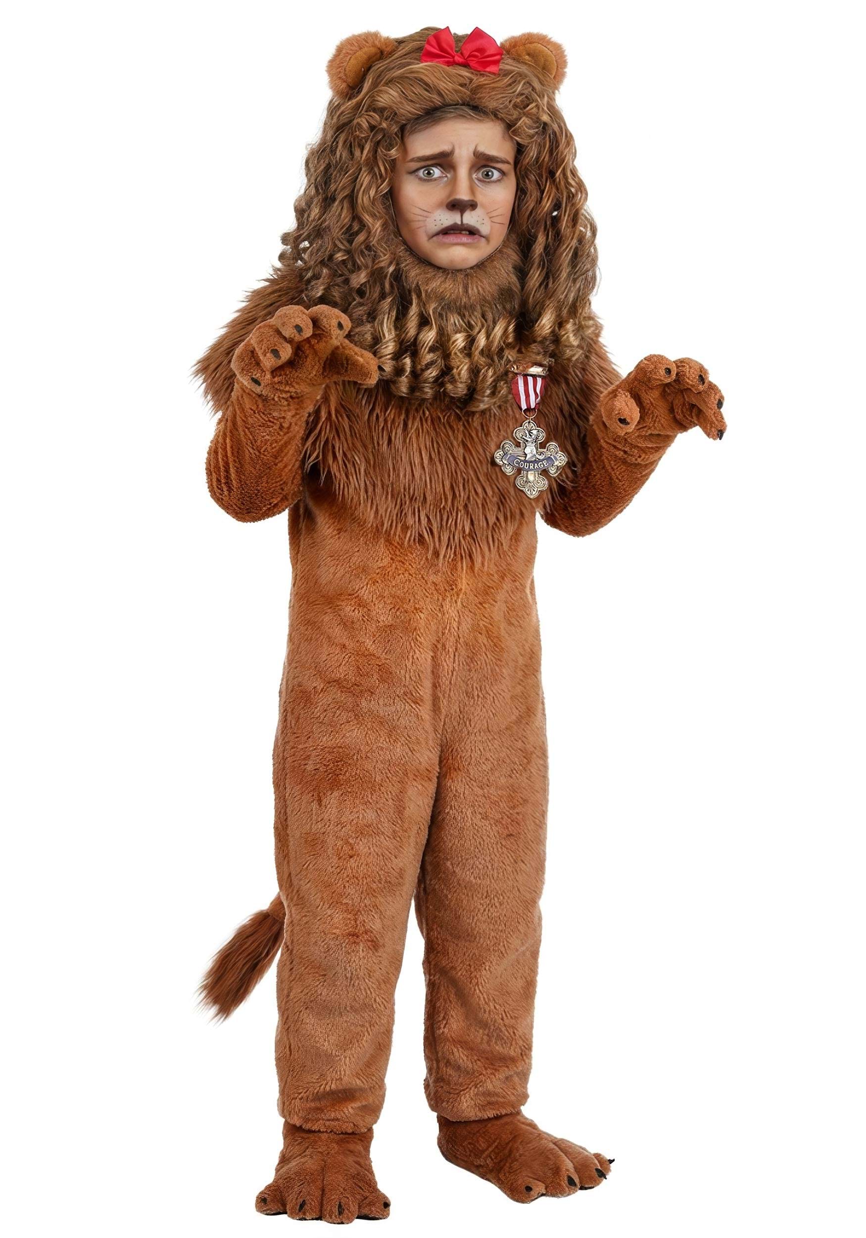 Premium Wizard of Oz Cowardly Lion Kid's Costume | Movie Costumes