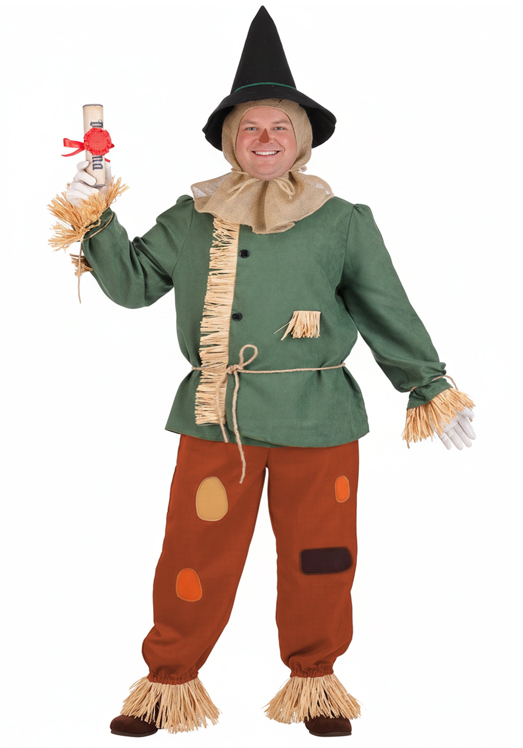 Plus Size Premium Wizard of Oz Scarecrow Men's Costume | Movie Costumes