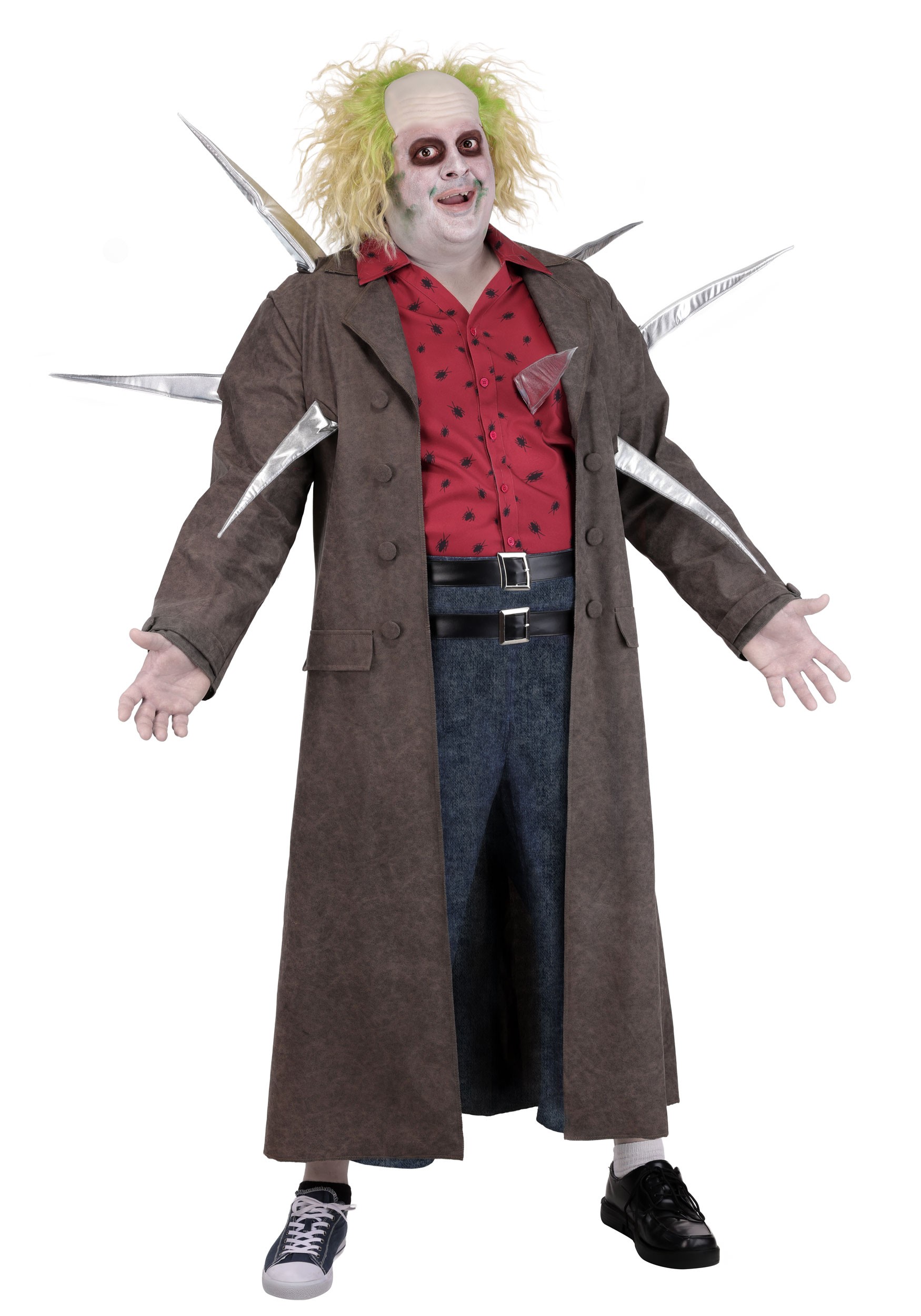 Plus Size Spiky Beetlejuice Men's Costume | Beetlejuice Costumes