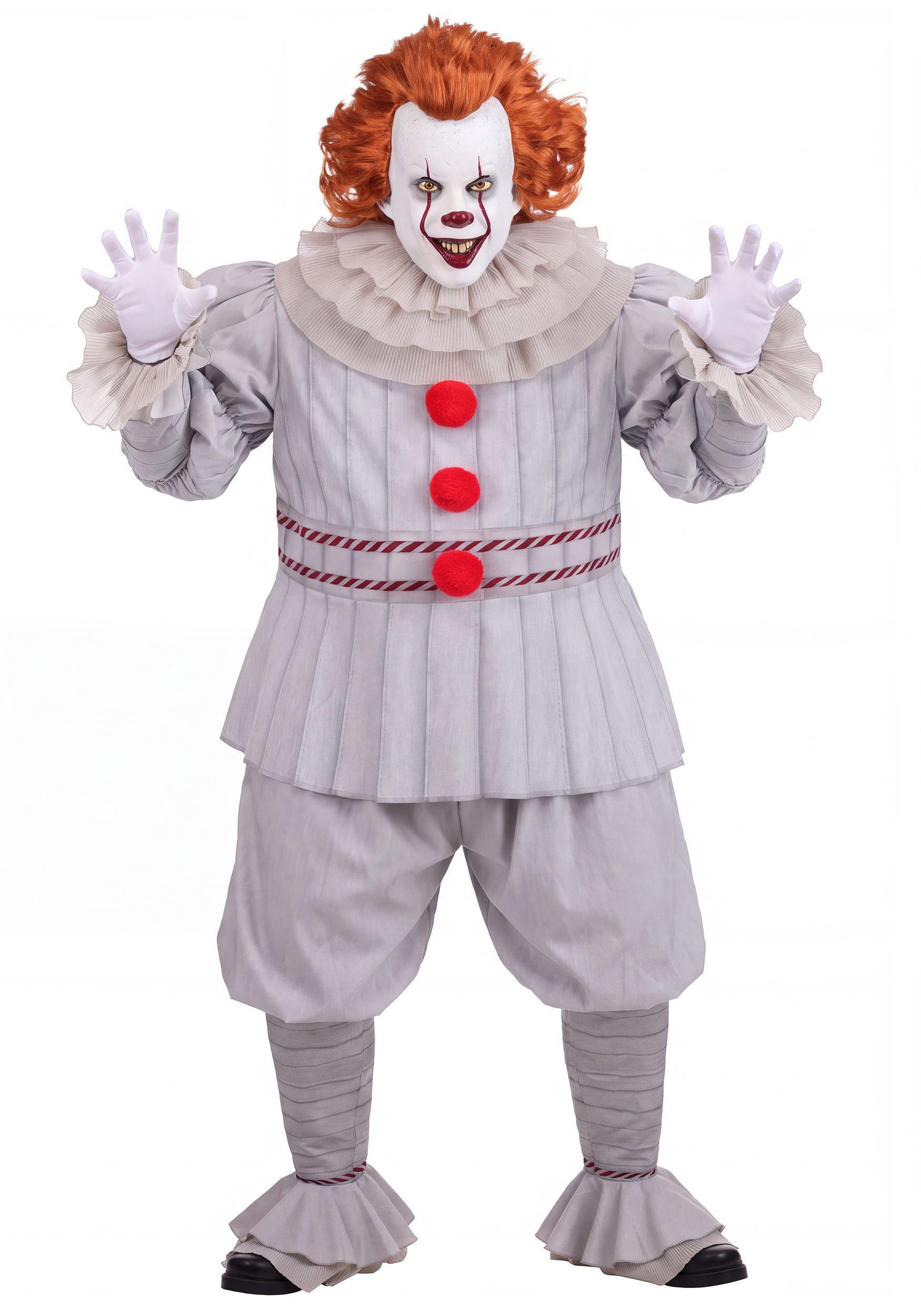 Plus Size IT 2017 Pennywise Costume for Men | Horror Movie Costumes