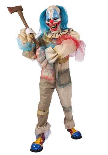 Adult Crazy Clown Costume with Chuck the Clown Mask