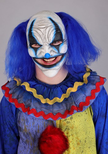 Blue Carousel Clown Adult Costume with Mask | Evil Clown Costumes