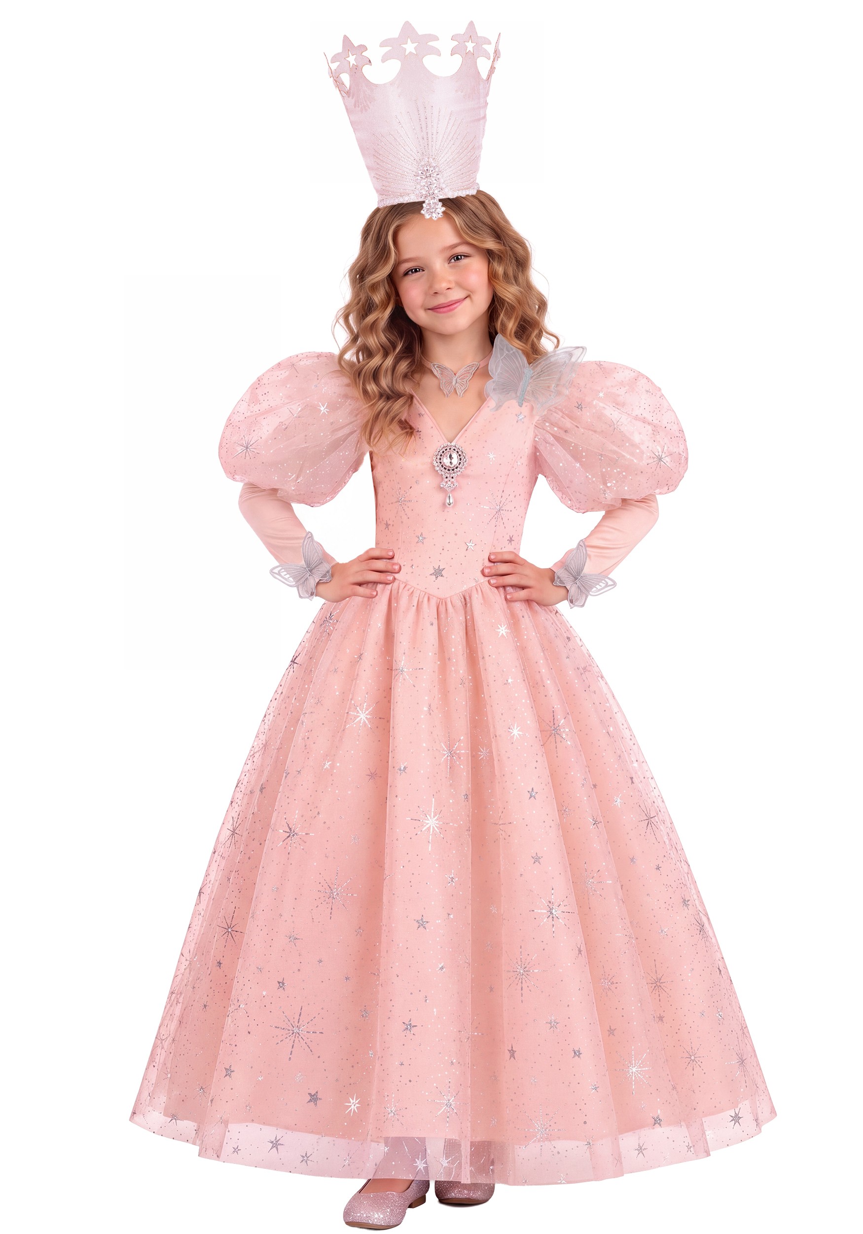 Girl's Premium Wizard of Oz Glinda Costume | Movie Costumes