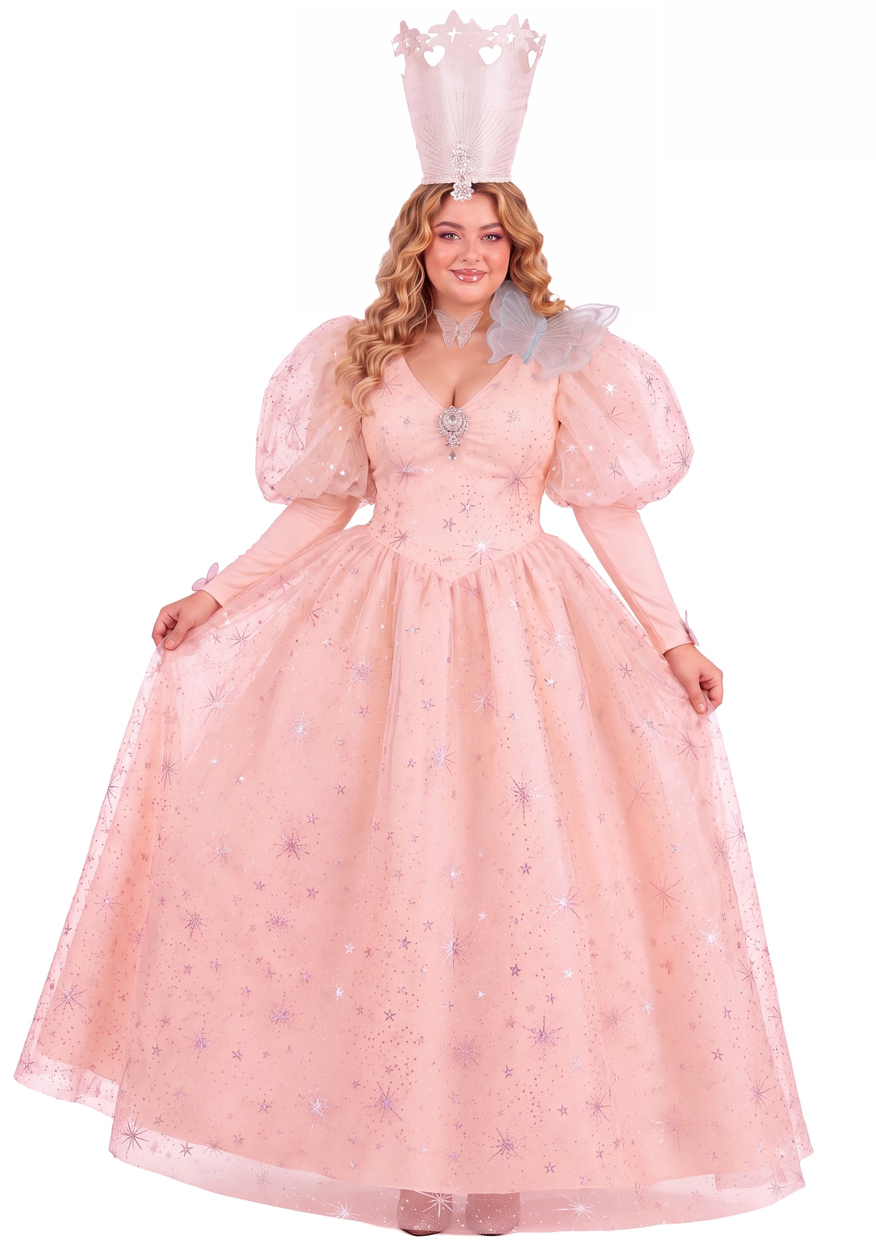 Plus Size Premium Wizard of Oz Glinda Dress Costume for Women | Movie Costumes