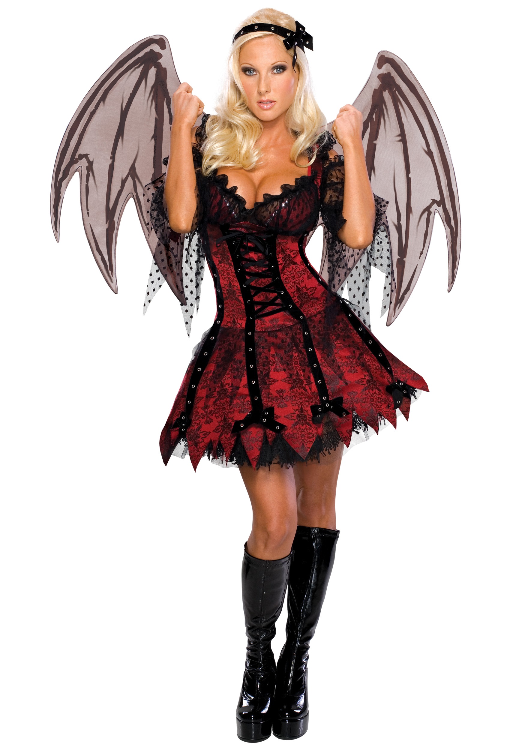 red fairy costume girl