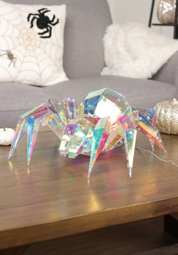 13.78-Inch USB Lighted Electric Holographic Hanging Spider Decoration | Spiders & Spider Webs