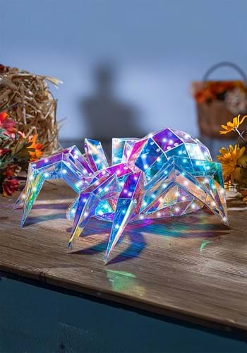 USB Electric Lighted Holographic Hanging Spider Decoration