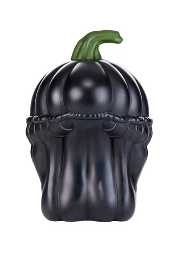10-Inch Light Up Black Pumpkin Alien Halloween Decoration | Licensed Decorations