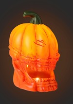 Orange Light Up Pumpkin Alien Halloween Decoration Alt 1