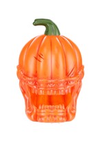 Orange Light Up Pumpkin Alien Halloween Decoration Alt 2