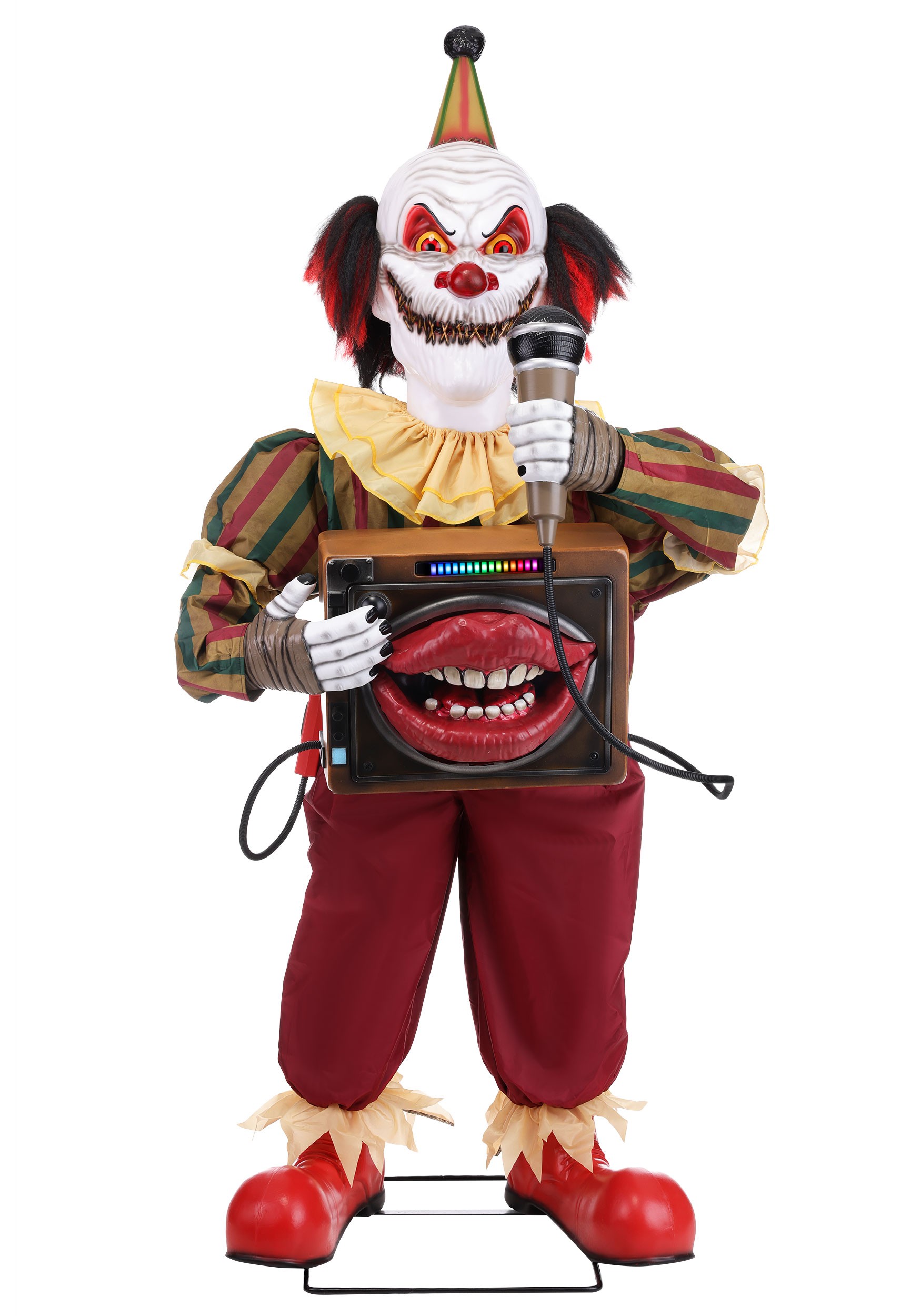 6.6FT Laugh Track Jack the Sinister Smiling Animatronic Clown Decoration | Animatronics