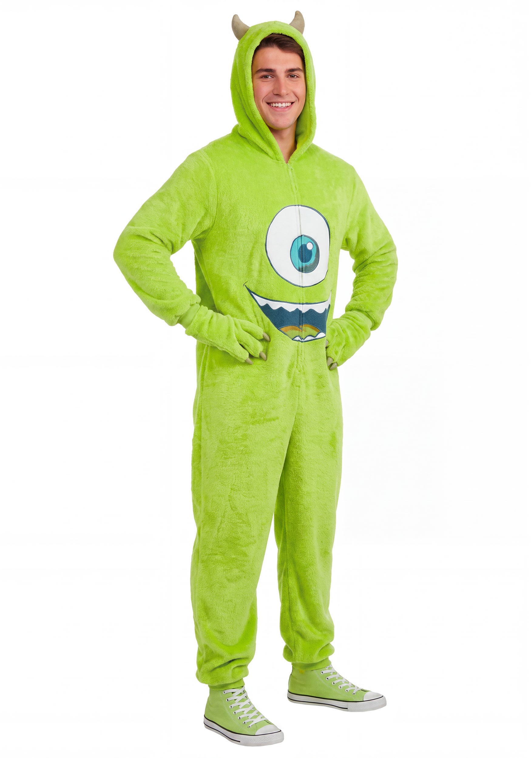 Men's Disney Pixar Mike Wazowski Onesie Costume | Pixar Costumes