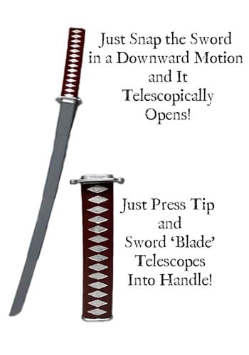 27-Inch Katana Retractable Costume Sword | Ninja Accessories