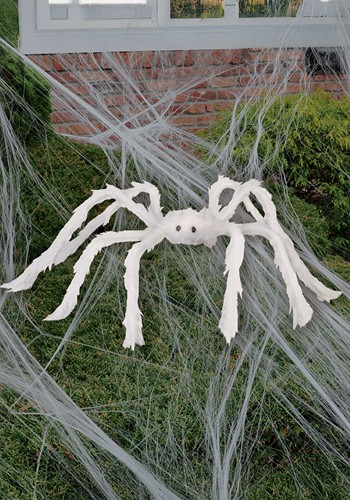 30-Inch White Widow Spider Decoration Prop | Spider Decorations