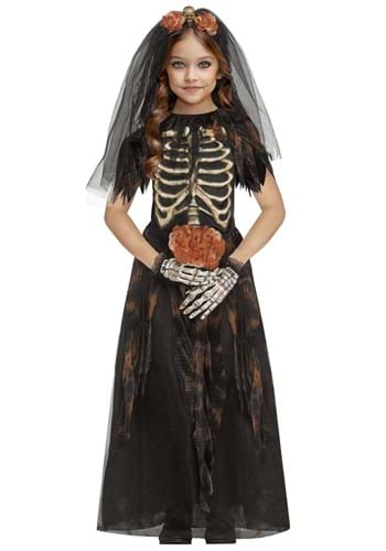 Girls Bone Bride Costume Dress