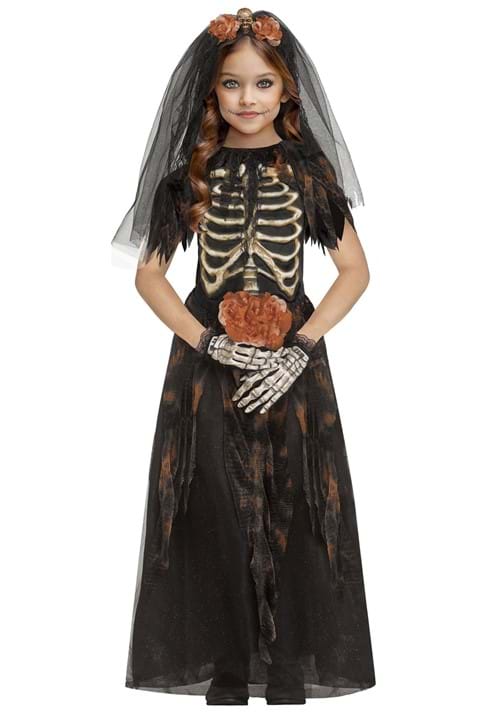 Girls Bone Bride Costume Dress