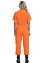 Womens Orange Prison Costume Jumpsuit Alt 1