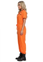 Womens Orange Prison Costume Jumpsuit Alt 2