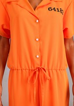 Womens Orange Prison Costume Jumpsuit Alt 4