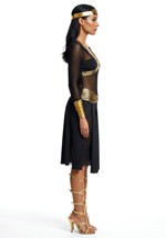 Women's Sheer Black Gold Cleopatra Costume Alt 3