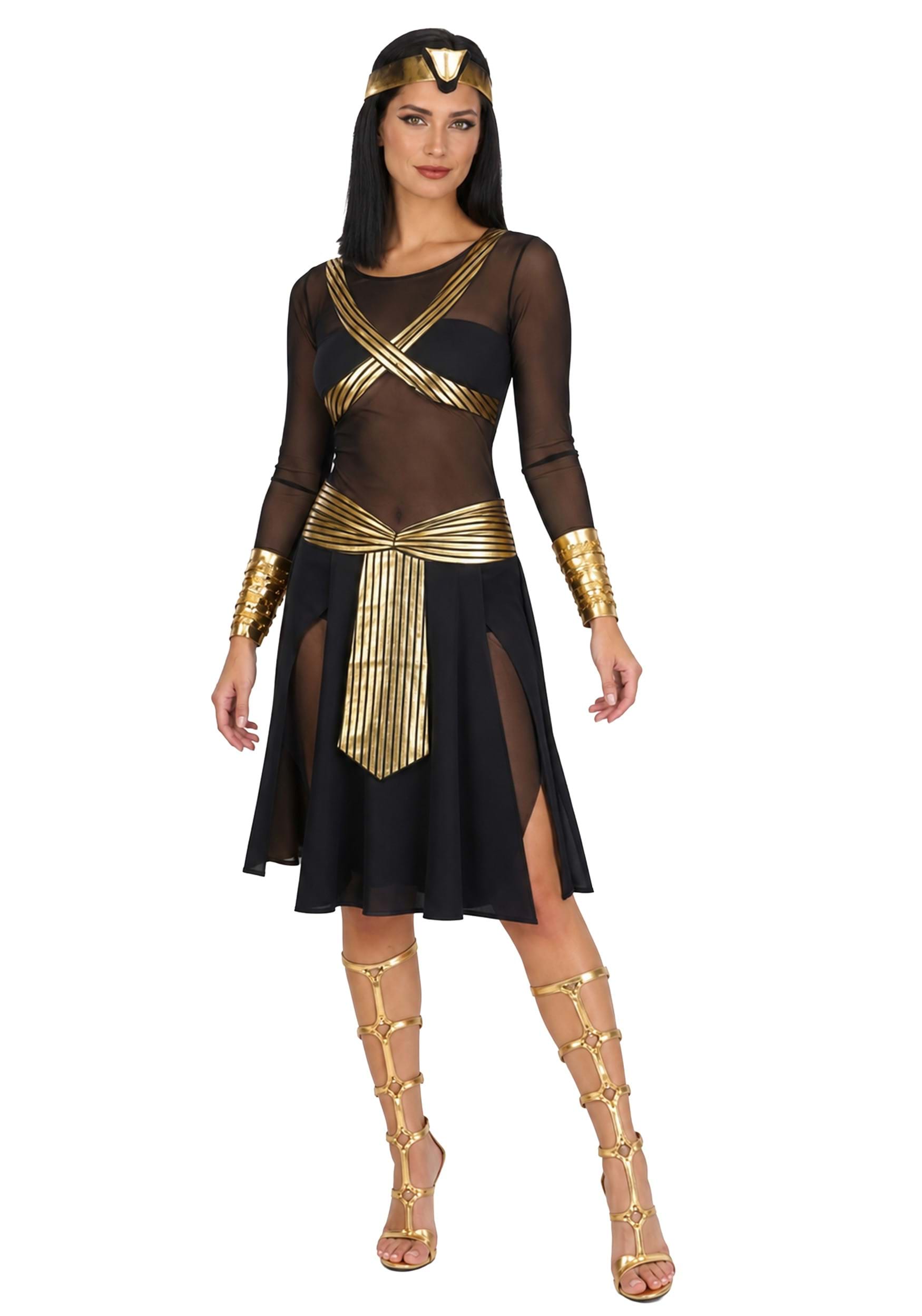 Sheer Black Gold Cleopatra Women's Costume | Cleopatra Costumes