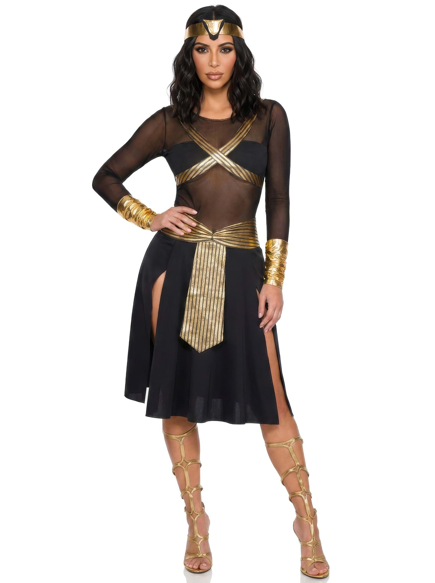 Sheer Black Gold Cleopatra Women's Costume | Cleopatra Costumes