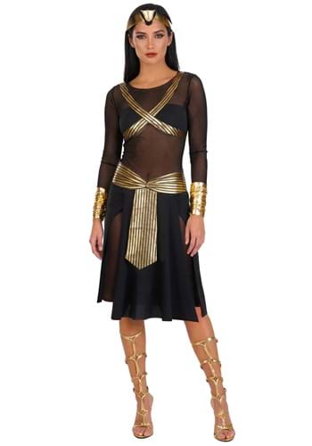 Womens Sheer Black Gold Cleopatra Costume Main Site