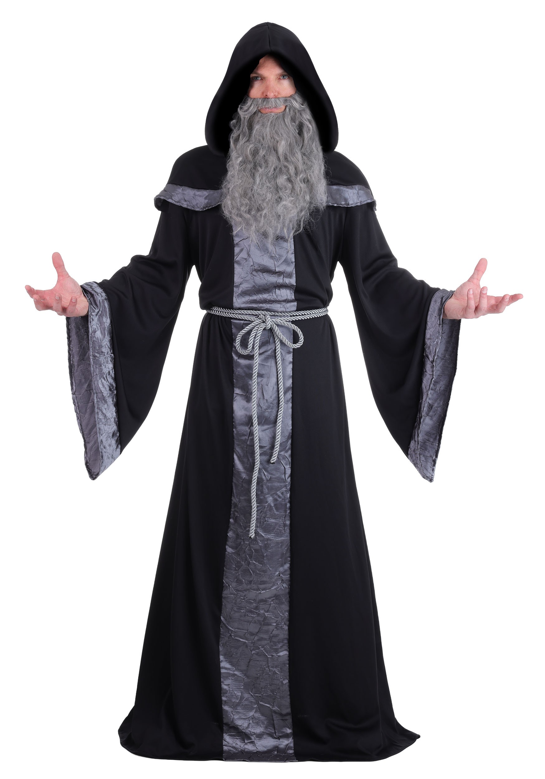 Men's Regal Dark Court Wizard Robe Costume | Wizard Costumes