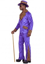 Men's Purple Economy Pimp Costume Alt 5
