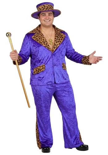 Plus Mens Purple Economy Pimp Costume