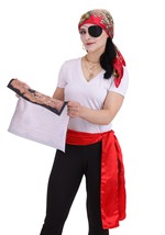 Classic Red Pirate Costume Accessory Kit Alt 2