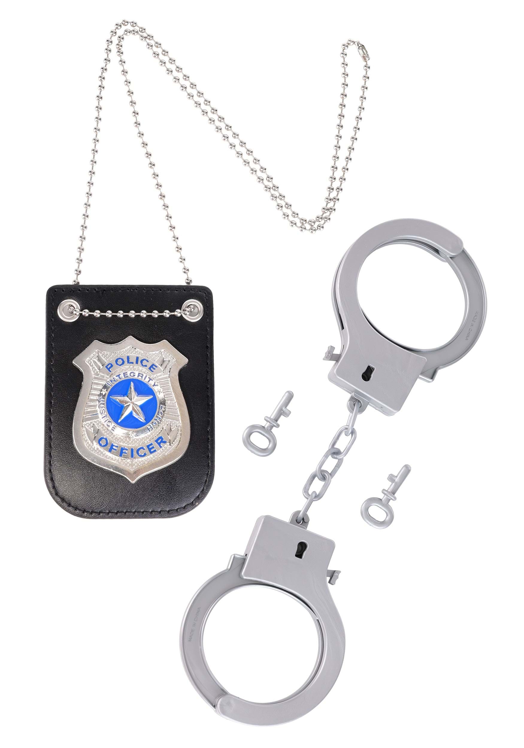 Police Necklace Badge Accessory with Cuffs | Police Accessories