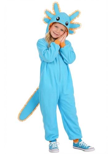 Kids Blue Axolotl Costume Alt 1