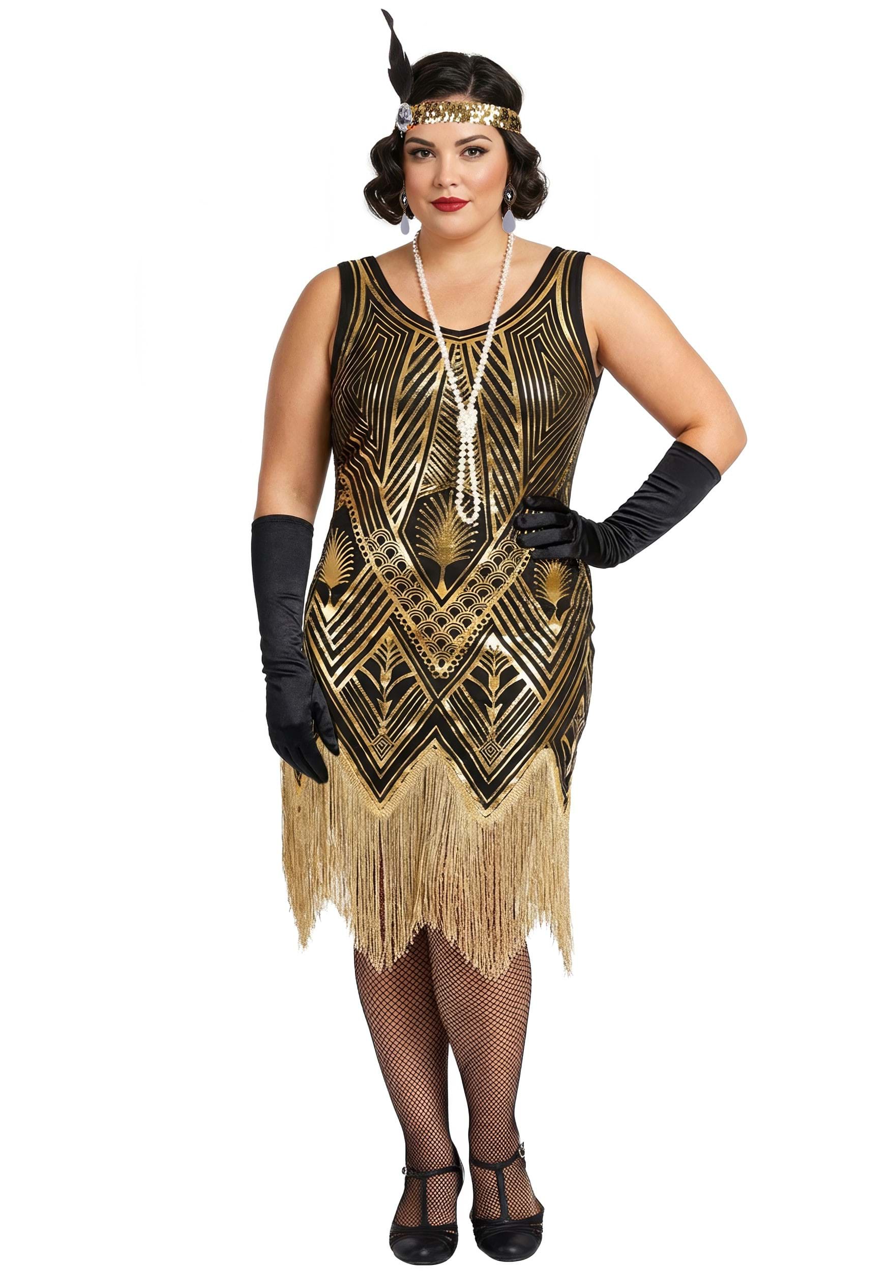Plus Size Art Deco Flapper Costume for Women | Flapper Costumes