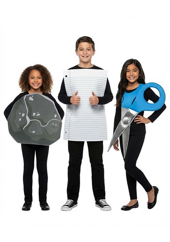 Kid's Rock Paper Scissor Costume Set