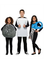 Kid's Rock Paper Scissor Costume Set
