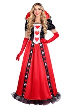 Womens Crimson Queen of Hearts Costume Alt 1