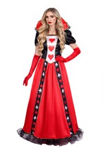 Women's Crimson Queen of Hearts Costume Alt 7