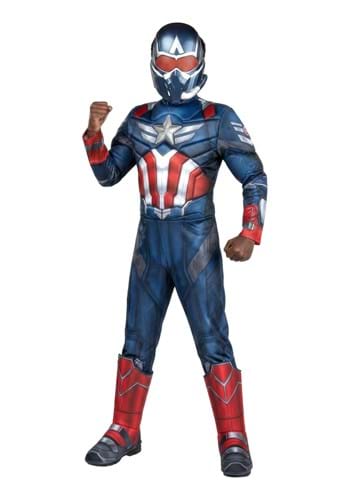 Deluxe Boys Captain America Sam Wilson Costume New