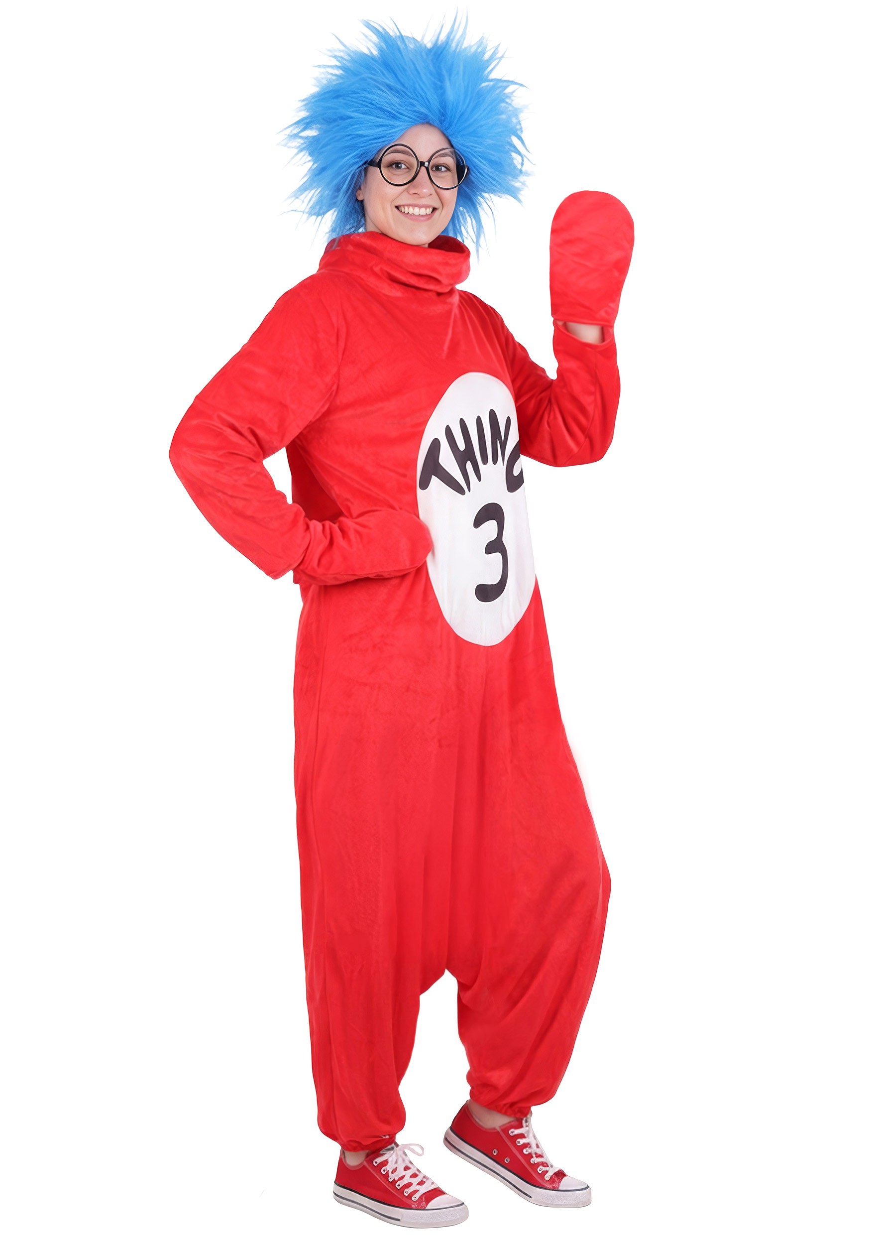 Dr. Seuss Cat in the Hat Thing 3 Adult Costume | Dr. Seuss Costumes