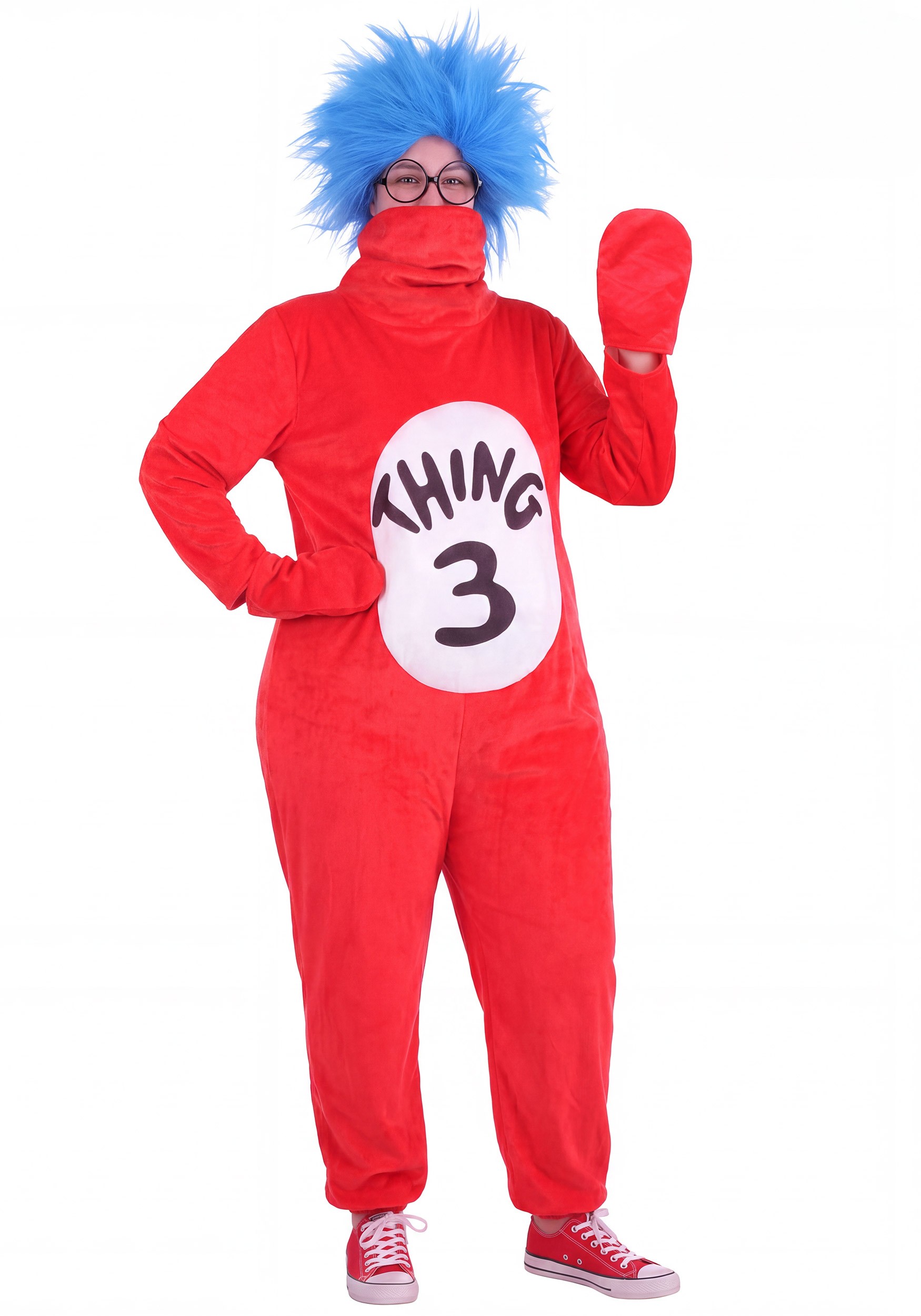 Plus Size Dr. Seuss Cat in the Hat Thing 3 Adult Costume | Dr. Seuss Costumes